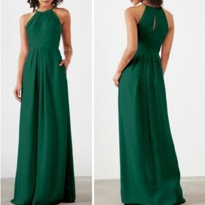 Dove & Dahlia Isabelle Evergreen/Emerald Green Long Formal Dress